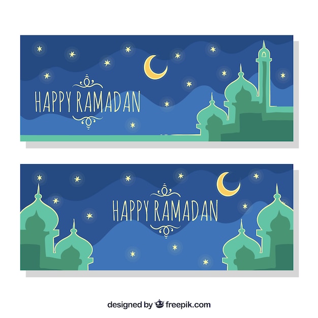 Felice bandiera ramadan