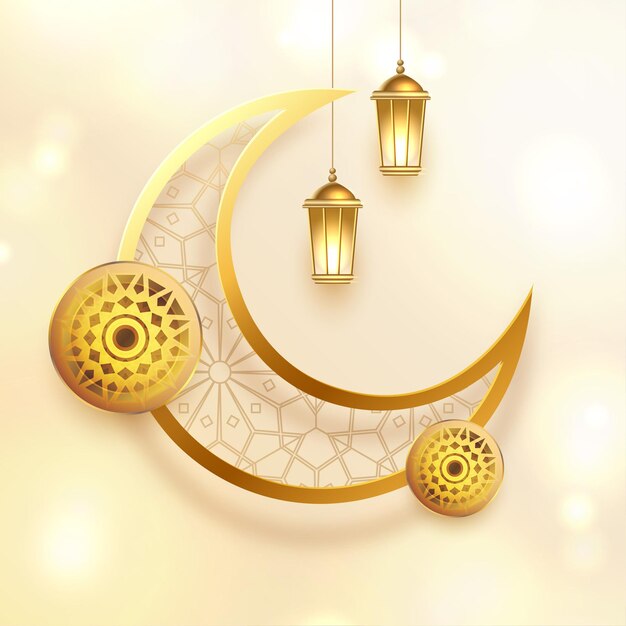 Happy ramadan kareem and eid festival beautiful card design