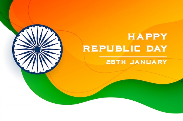 Free vector happy republic day of india creative banner