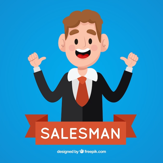 Free vector happy salesman