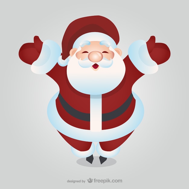 Happy santa claus cartoon