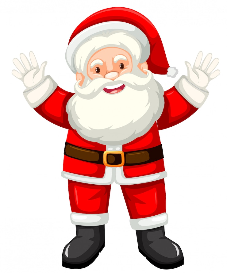 Free Vector happy santa white background