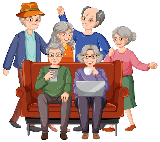 Grand Parents Stock Illustrations, Vecteurs, & Clipart – (23,145