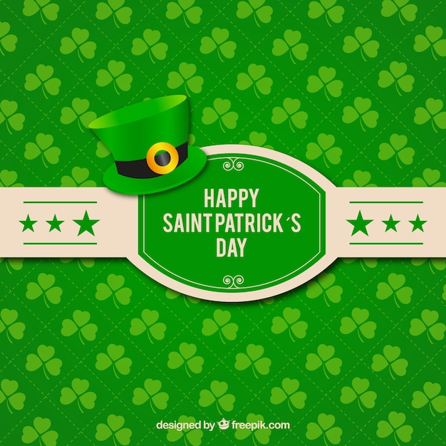 Vettore gratuito felice st patrick carta