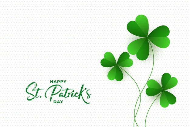 Happy st. patricks day clover leaves background