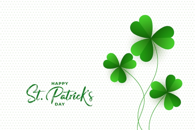 Happy st. patricks day clover leaves background