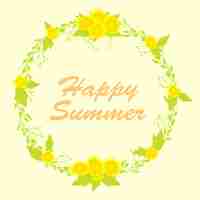 Free vector happy summer background design