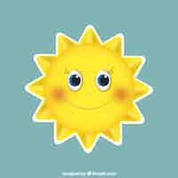 Free vector happy sun