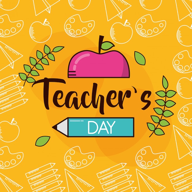 Free vector happy teachers day