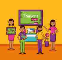 Free vector happy teachers day