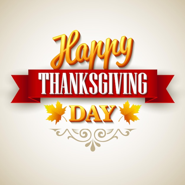 Free vector happy thanksgiving day card