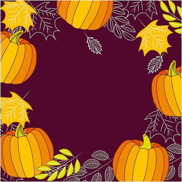 Happy thanksgiving frame background