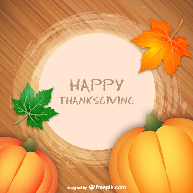 Vettore gratuito happy thanksgiving biglietto di auguri