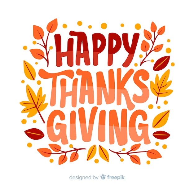 Happy thanksgiving lettering design
