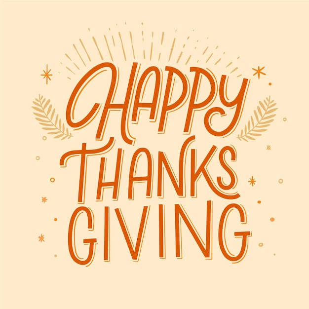 Happy thanksgiving lettering