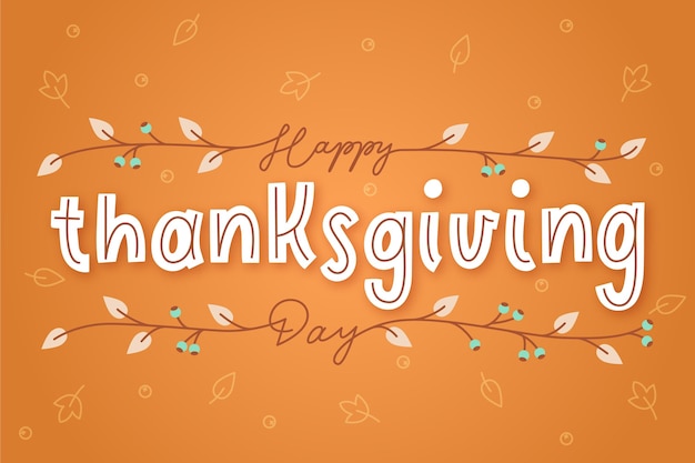 Happy thanksgiving lettering