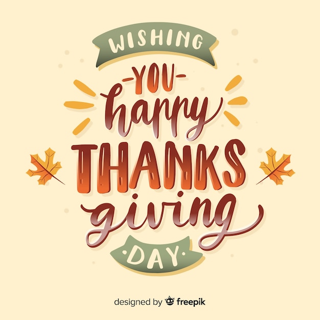 Happy thanksgiving lettering