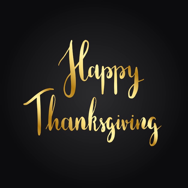 Free vector happy thanksgiving typography style vector