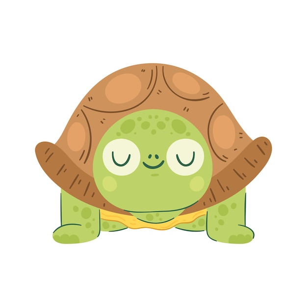 Vettore gratuito design felice della tartaruga
