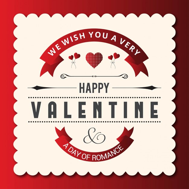 Free vector happy valentine day card