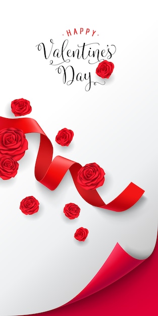 Free vector happy valentine day lettering