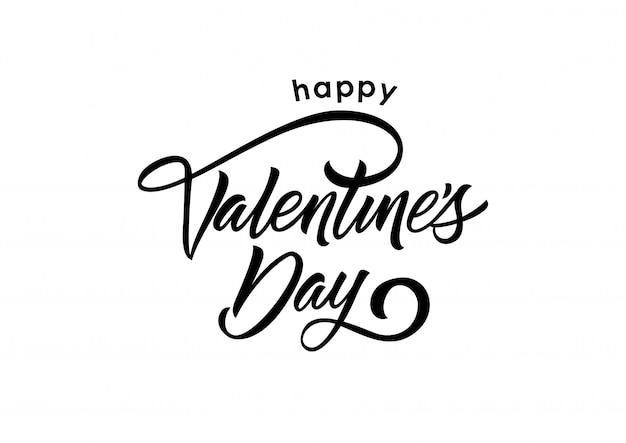 Free vector happy valentine day lettering