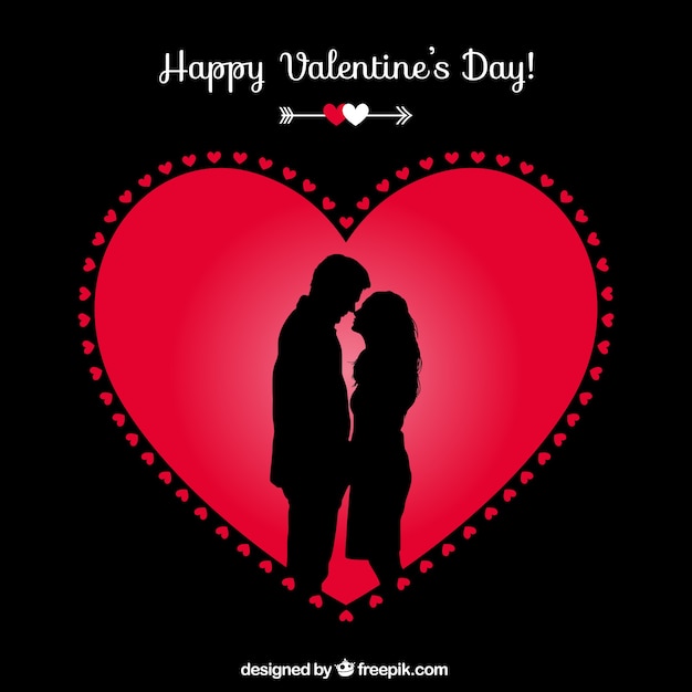 Free vector happy valentine's couple card