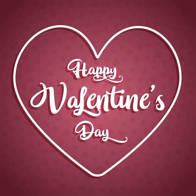 Free vector happy valentine's day background with decorative text