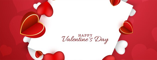 Happy valentine's day beautiful love banner