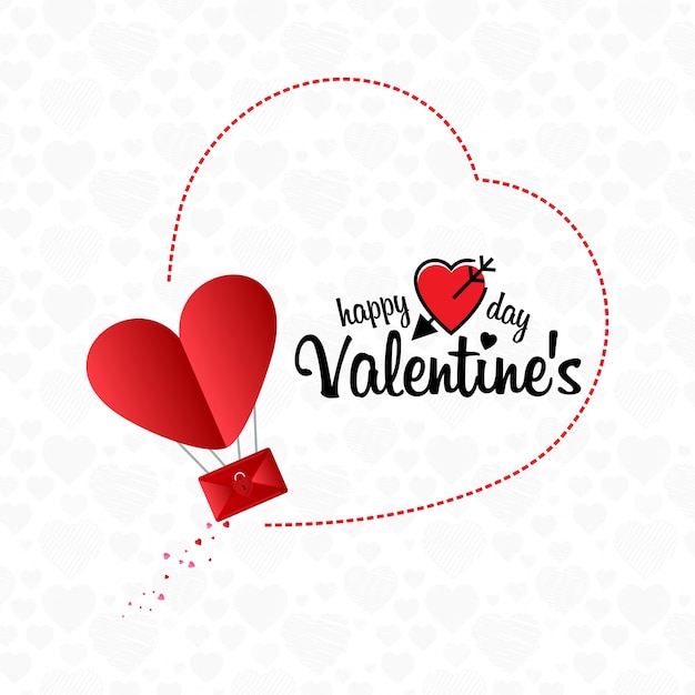 Free vector happy valentine's day email concept background