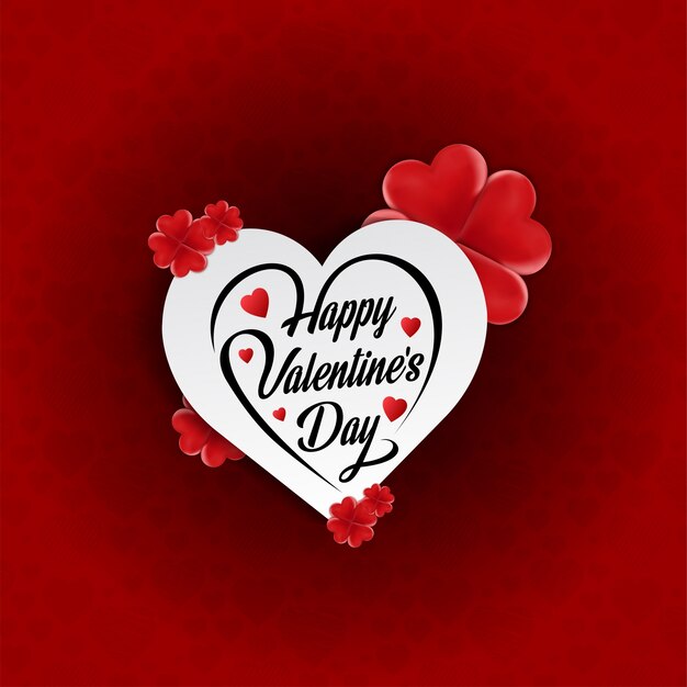 Happy Valentine's Day Flower pattern background