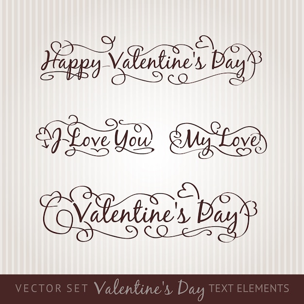 Free vector happy valentine's day hand lettering.