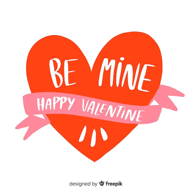 Free vector happy valentine's day lettering