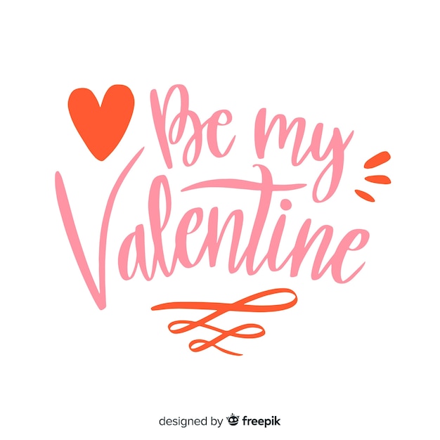 Free vector happy valentine's day lettering