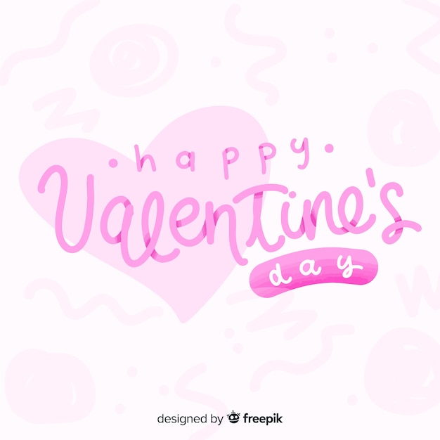 Happy valentine's day lettering