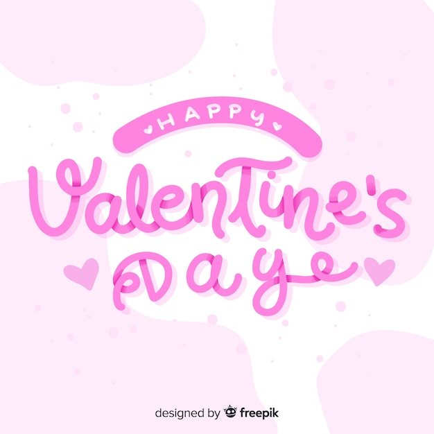Happy valentine's day lettering