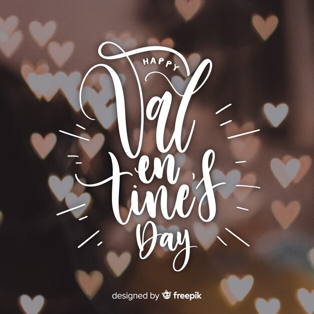 Happy valentine's day lettering