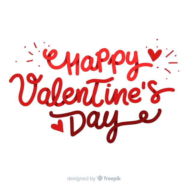 Happy valentine's day lettering