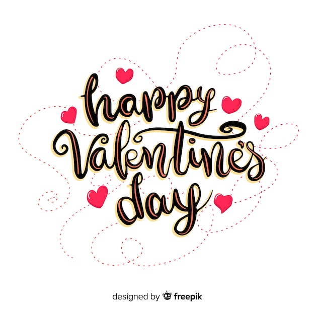 Happy valentine's day lettering