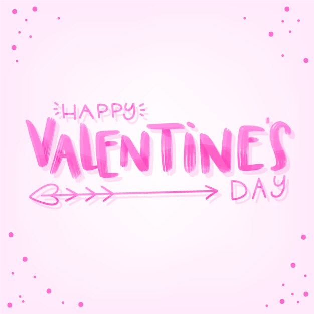 Happy valentine's day lettering