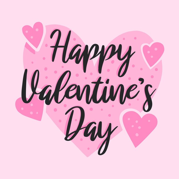 Happy valentine's day lettering