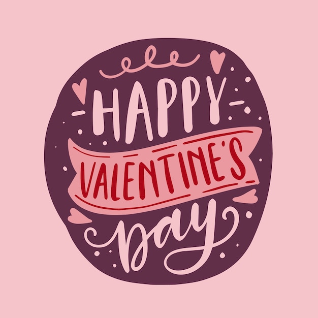 Happy valentine's day lettering