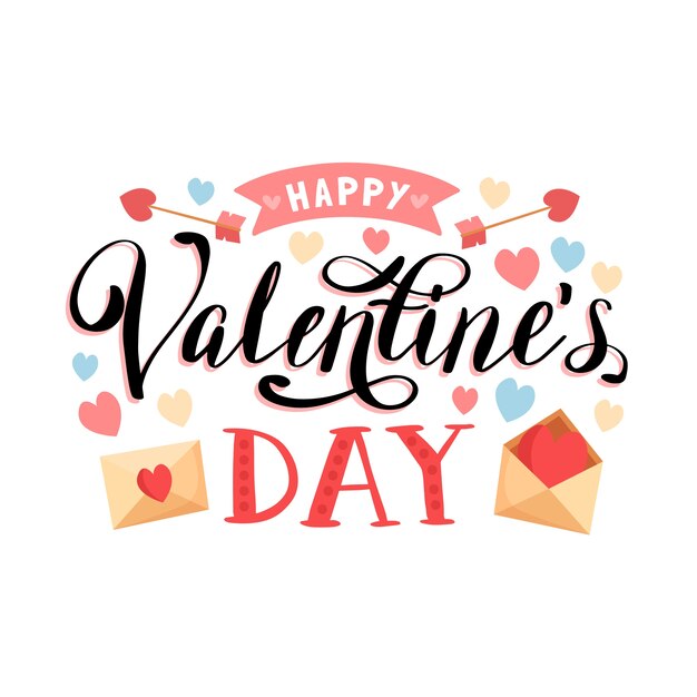 Happy valentine's day lettering