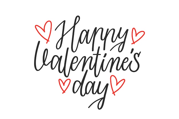 Free vector happy valentine's day lettering