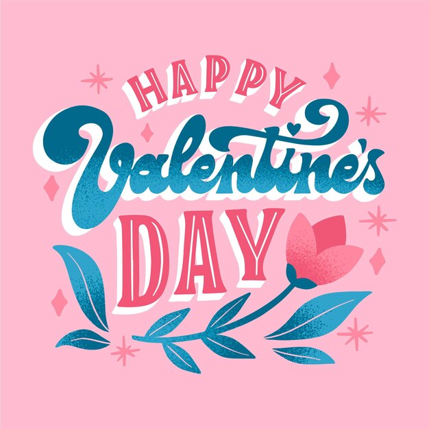 Happy valentine's day lettering