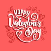 Free vector happy valentine's day lettering