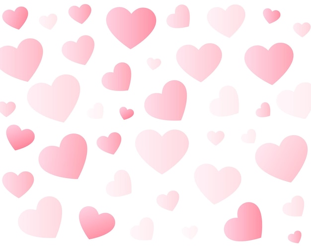 Free vector happy valentine's day lovely heart pattern background