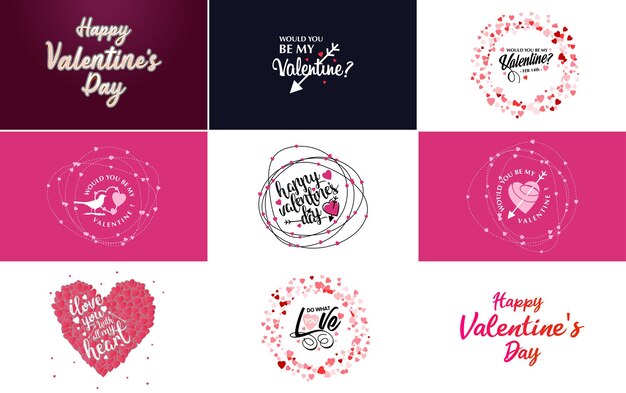 Free vector happy valentine's day pack