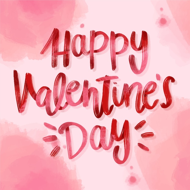 Happy valentine's day red lettering