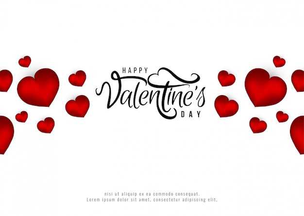 Free vector happy valentine's day romantic background